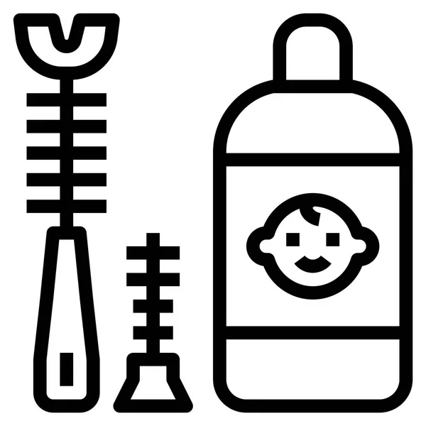 Flasche Flaches Symbol Vektorillustration — Stockvektor