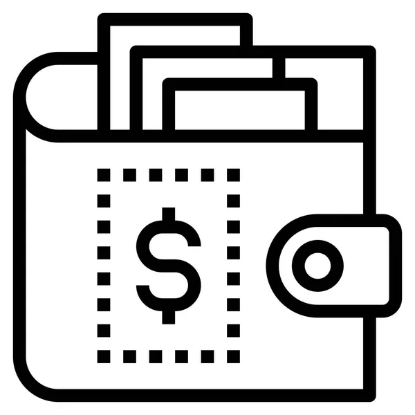 Icono Cartera Para Web Ilustración Vectores — Vector de stock