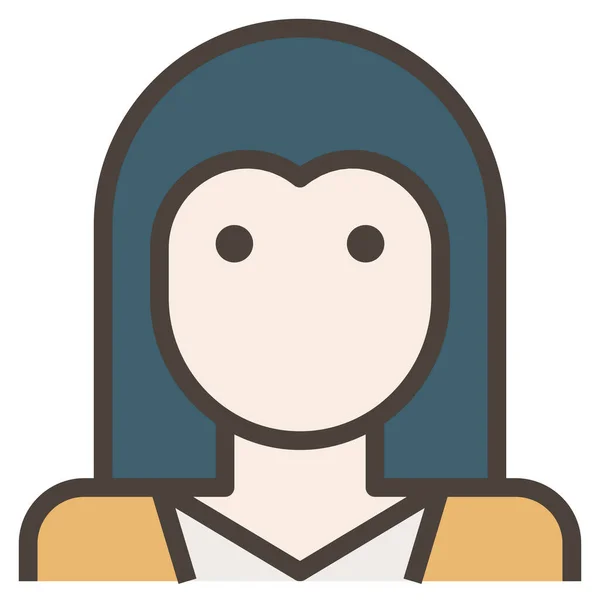 Жінка Значок Веб Жіночий Аватар Вектор — стоковий вектор