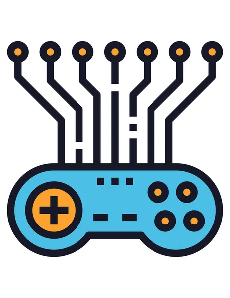 Game Controller Icon Vector Illustration — Stock Vector