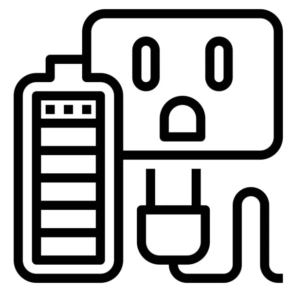 Charge Icône Plate Illustration Vectorielle — Image vectorielle