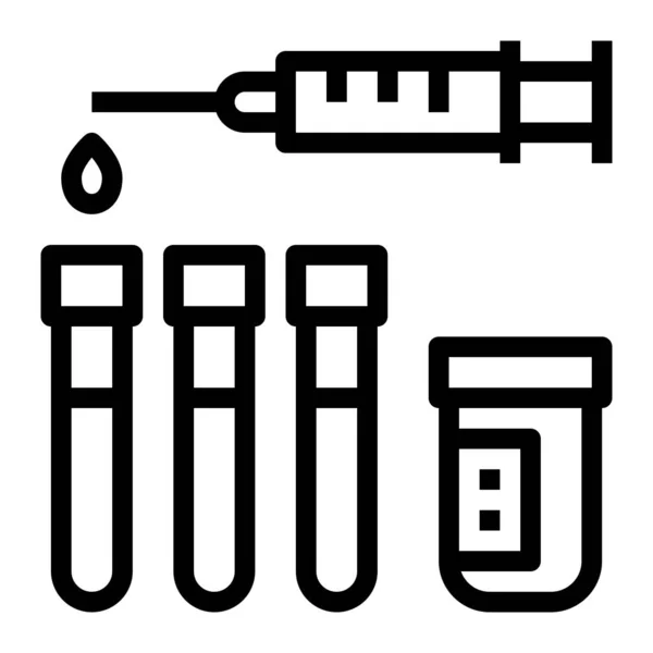 血液検査フラットアイコンベクトルイラスト — ストックベクタ