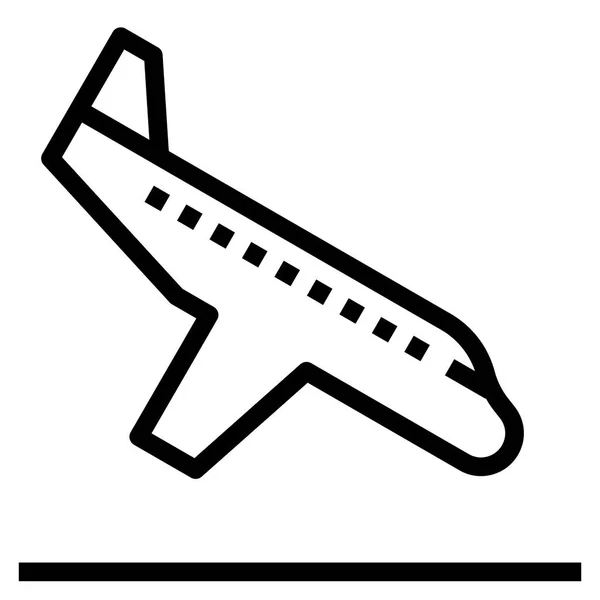 Иконка Самолета Веб Векторная Иллюстрация — стоковый вектор