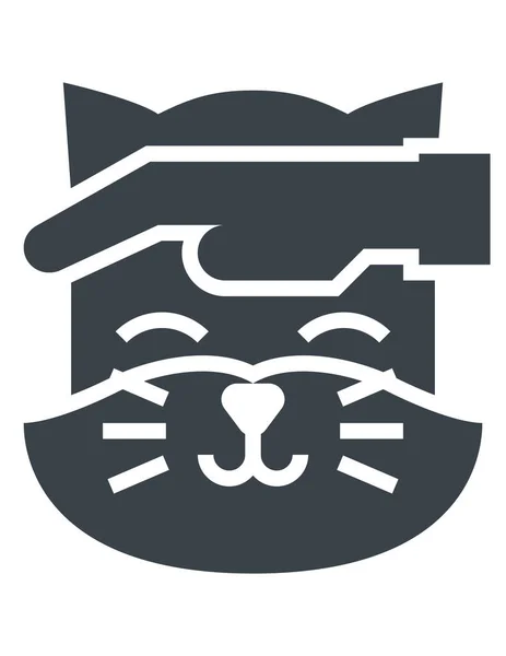 Katt Husdjur Ikon För Webben Vektor Illustration — Stock vektor