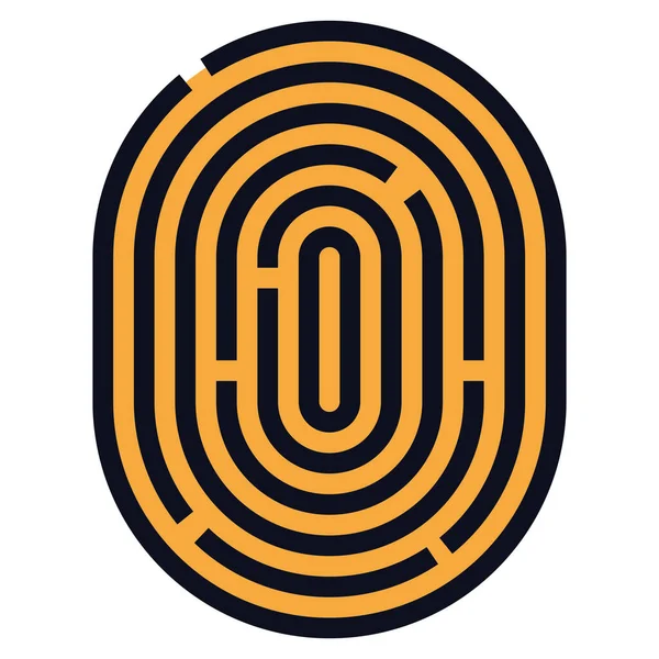 Web, vektör illüstrasyonu için parmak izi simgesi