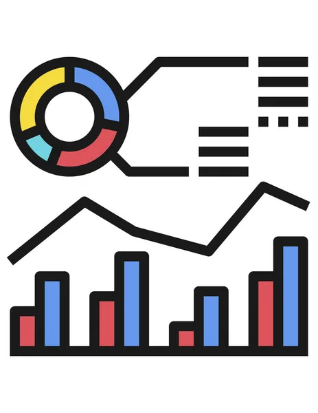 Analityka Dane Trendu Deska Rozdzielcza Narzędzia Webmaster Wektor — Wektor stockowy