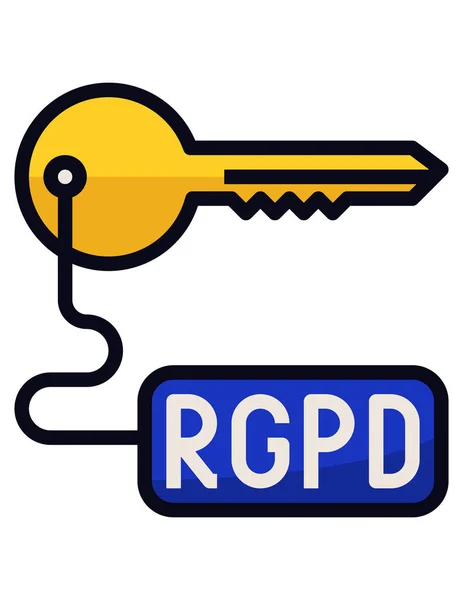 Regulación General Protección Datos Página Web Rgpd Vector Ilustración — Vector de stock