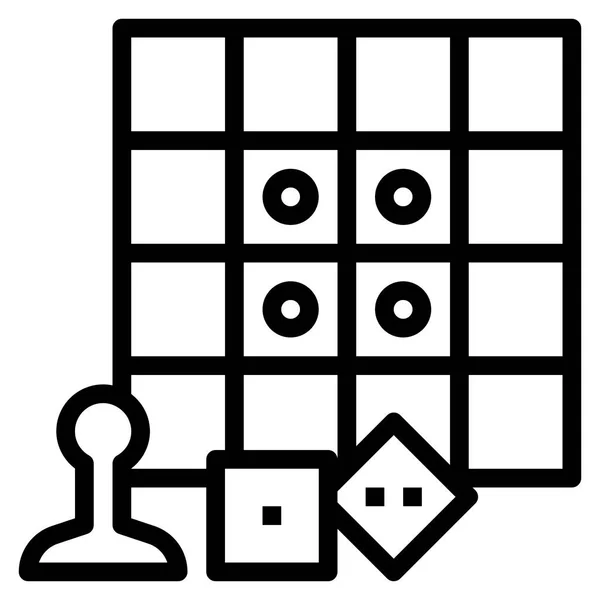 Πλακέτα Σκάκι Επίπεδη Εικονίδιο Διανυσματική Απεικόνιση — Διανυσματικό Αρχείο