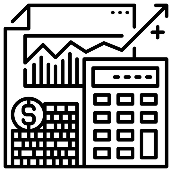 Boekhouding Platte Pictogram Vector Illustratie — Stockvector