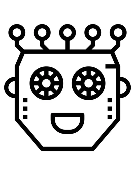 Roboterkopf Symbol Vektor Illustration — Stockvektor