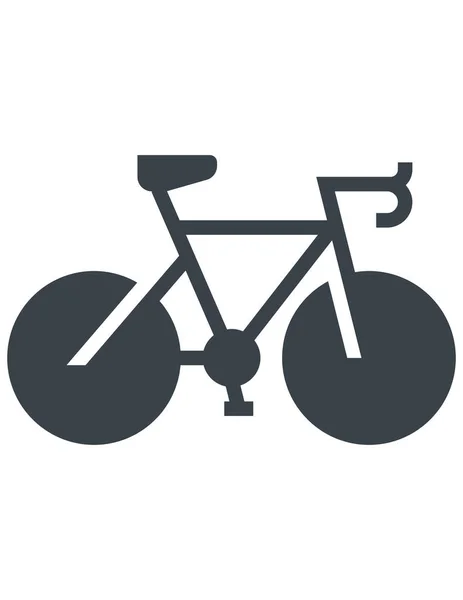 Ícone Bicicleta Plana Ilustração Vetorial — Vetor de Stock