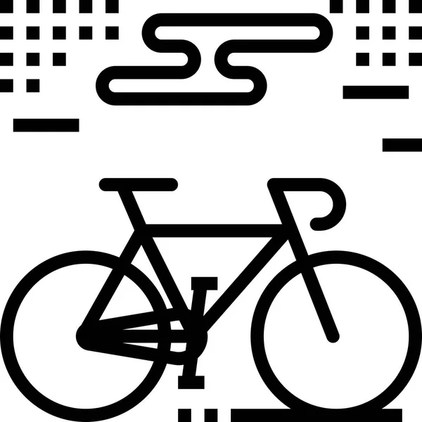 Fahrrad Flache Ikone Vektorabbildung — Stockvektor