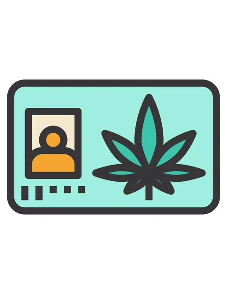 Ilustração Vetorial Erva Maconha Cannabis Droga Floral — Vetor de Stock