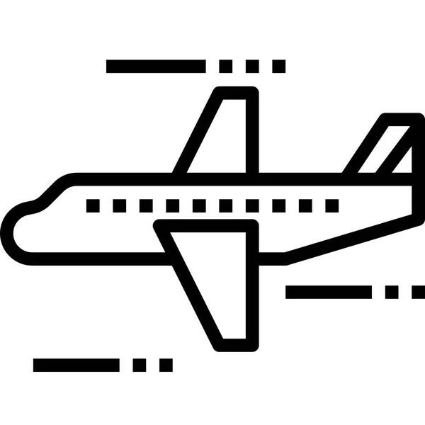 Airplane Icon Web Vector Illustration — Stock Vector