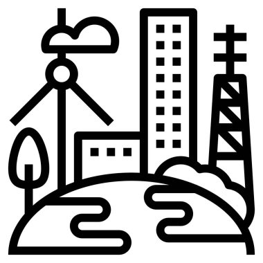 yapı ve inşaat vektör simgesi