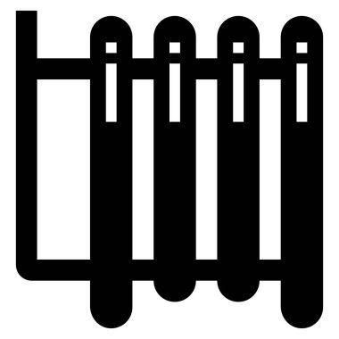 ısıtıcı simgesi, vektör illüstrasyonu 