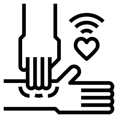 Web sitesi, vektör illüstrasyonu için Puls modern konsept ui / ux simgesi 