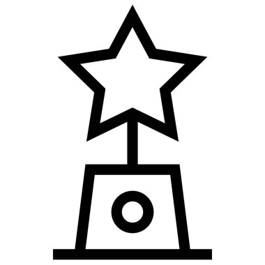 ödül düz simgesi, vektör illüstrasyonu