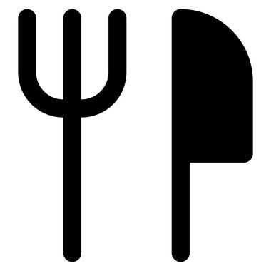 Web için restoran simgesi, vektör illüstrasyonu