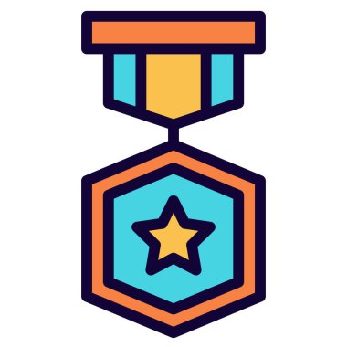 milirary düz simge, vektör illüstrasyonu