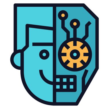 Web için yarı simge, vektör illüstrasyonu