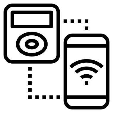 Web için nfc simgesi, vektör illüstrasyonu 