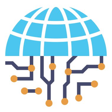 ağ, vektör illüstrasyonu için ağ konsepti simgesi