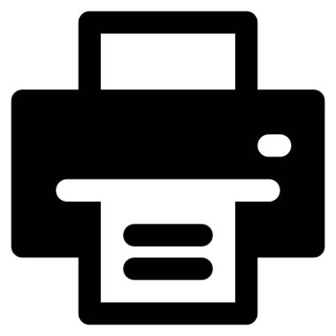Web, vektör illüstrasyonu için yazdırma simgesi 