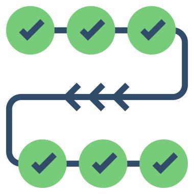 Doğrulama süreci simgesi, vektör illüstrasyonu  