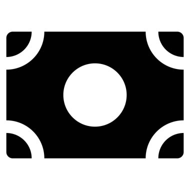 Dolar düz simgesi, vektör illüstrasyonu