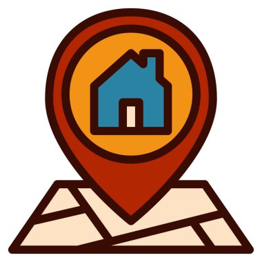 web için ev simgesi, vektör illüstrasyonu 