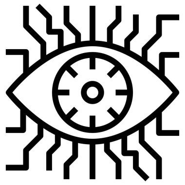 Göz düzlüğü simgesi, vektör çizimi