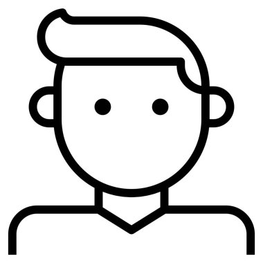 insan başı simgesi, yüz avatarı, vektör 