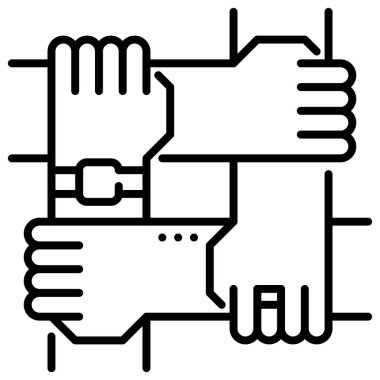 Web, vektör illüstrasyonu için ortaklık simgesi 