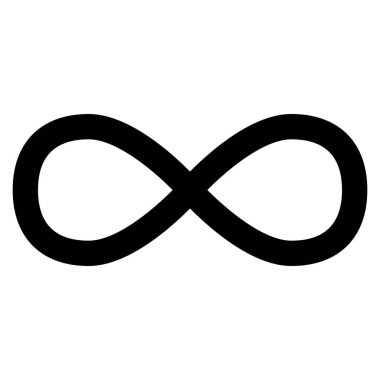 Web, vektör illüstrasyonu için sonsuzluk simgesi 