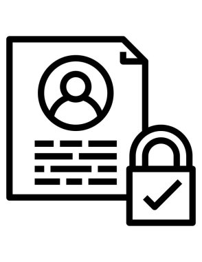 Web, vektör illüstrasyonu için kişisel veri simgesi 