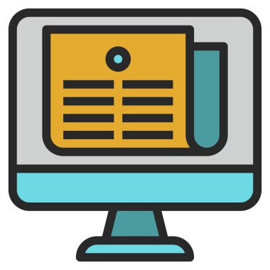 mobil düz simge, vektör illüstrasyonu