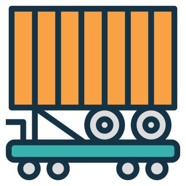 domuzcuk yassı simgesi, vektör illüstrasyonu 