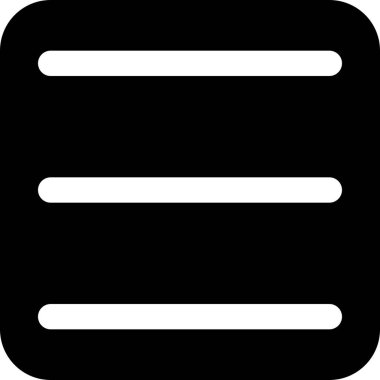 menü düz simgesi, vektör illüstrasyonu