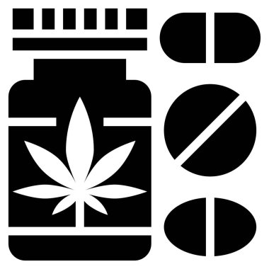 esrar yassı simgesi, vektör illüstrasyonu  