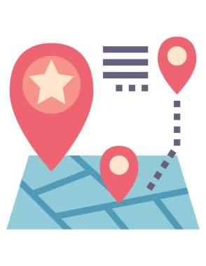 konum simgesi, vektör çizimi 