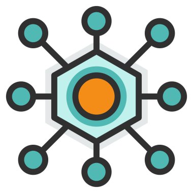 ağ, vektör illüstrasyonu için ağ konsepti simgesi