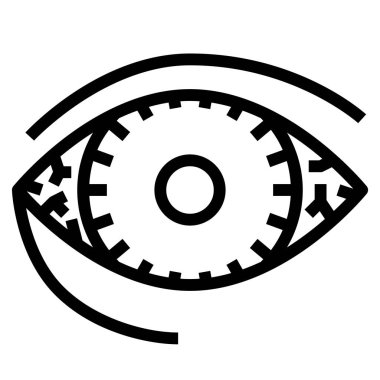 kanlı göz düzlüğü simgesi, vektör illüstrasyonu