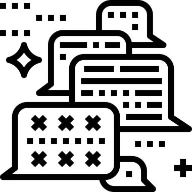 Web, vektör illüstrasyonu için tartışma simgesi