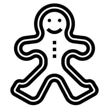 Ağ için zencefilli ekmek simgesi, vektör illüstrasyonu