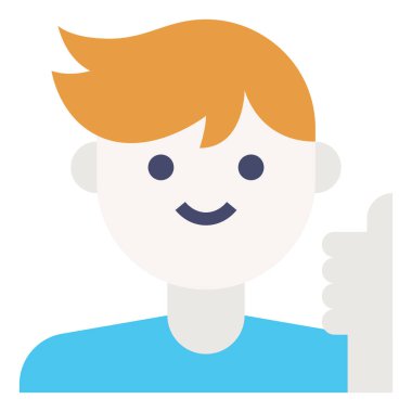 Gencin düz simgesi, vektör illüstrasyonu 