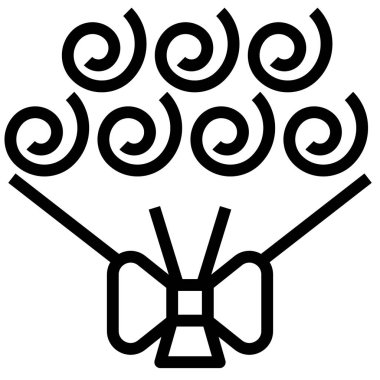 buket düz simge, vektör illüstrasyonu 