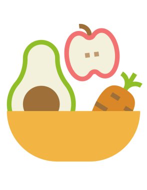 sağlıklı yiyecek, vektör illüstrasyonu