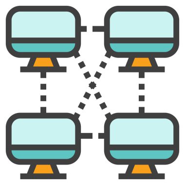 ağ, vektör illüstrasyonu için ağ konsepti simgesi
