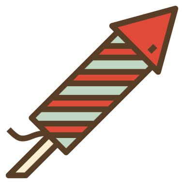 Havai fişek simgesinin vektör çizimi